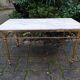 Table basse en marbre et laiton style Louis XV