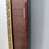 Wall Mirror with Ebonized Beech Frame and Cast Brass Details, Italy