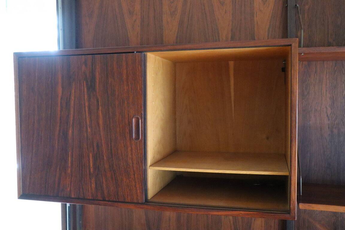 Danish wall bookcase by Thygesen and Sorensen in rosewood, 1960