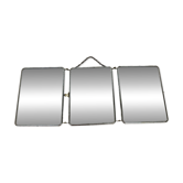 Miroir triptyque de barbier verre biseauté, vintage