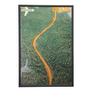 Original Travel Poster, Swissair Brazil, Georg Gerster & Emil Schulth, 1971