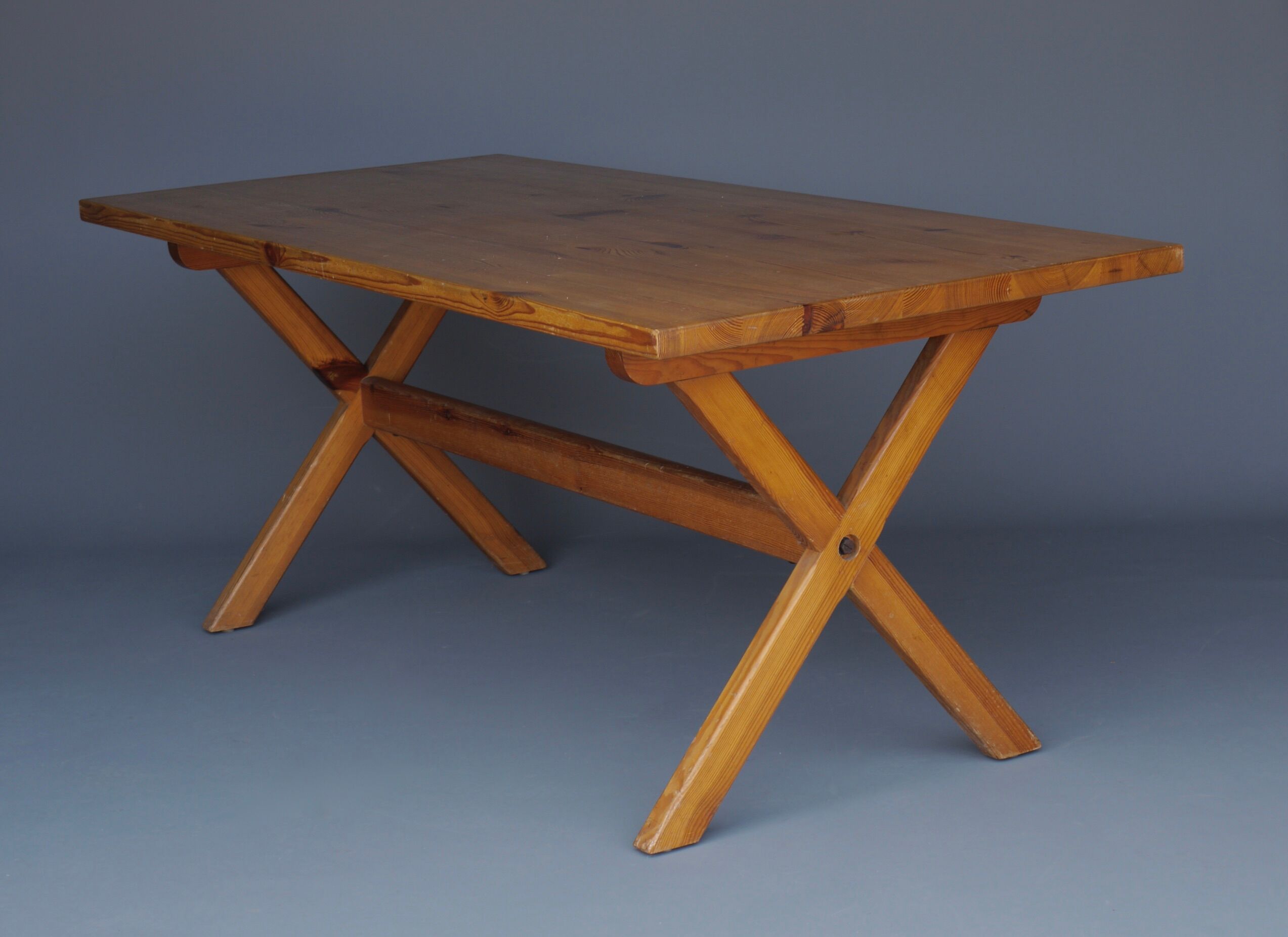 Scandinavian pine dining table 1960s