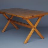 Scandinavian pine dining table 1960s