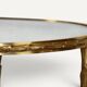 Maison Baguès coffee table in gilded bronze and aged mirror – 1950s