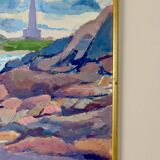 Swedish Original Oil On board Painting " Coastal Scene " by D. Samuelsson