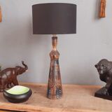Pied de lampe en grès année 60 signé Jean Claude Courjault  Kéraluc Quimper.
