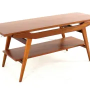 Table basse avec plateau réversible - teck mid-century moderne - design néerlandais