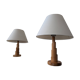 Pair of pine lamps, 1980s