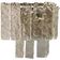 Transparent and hammered strips “listelli” murano glass wall sconce