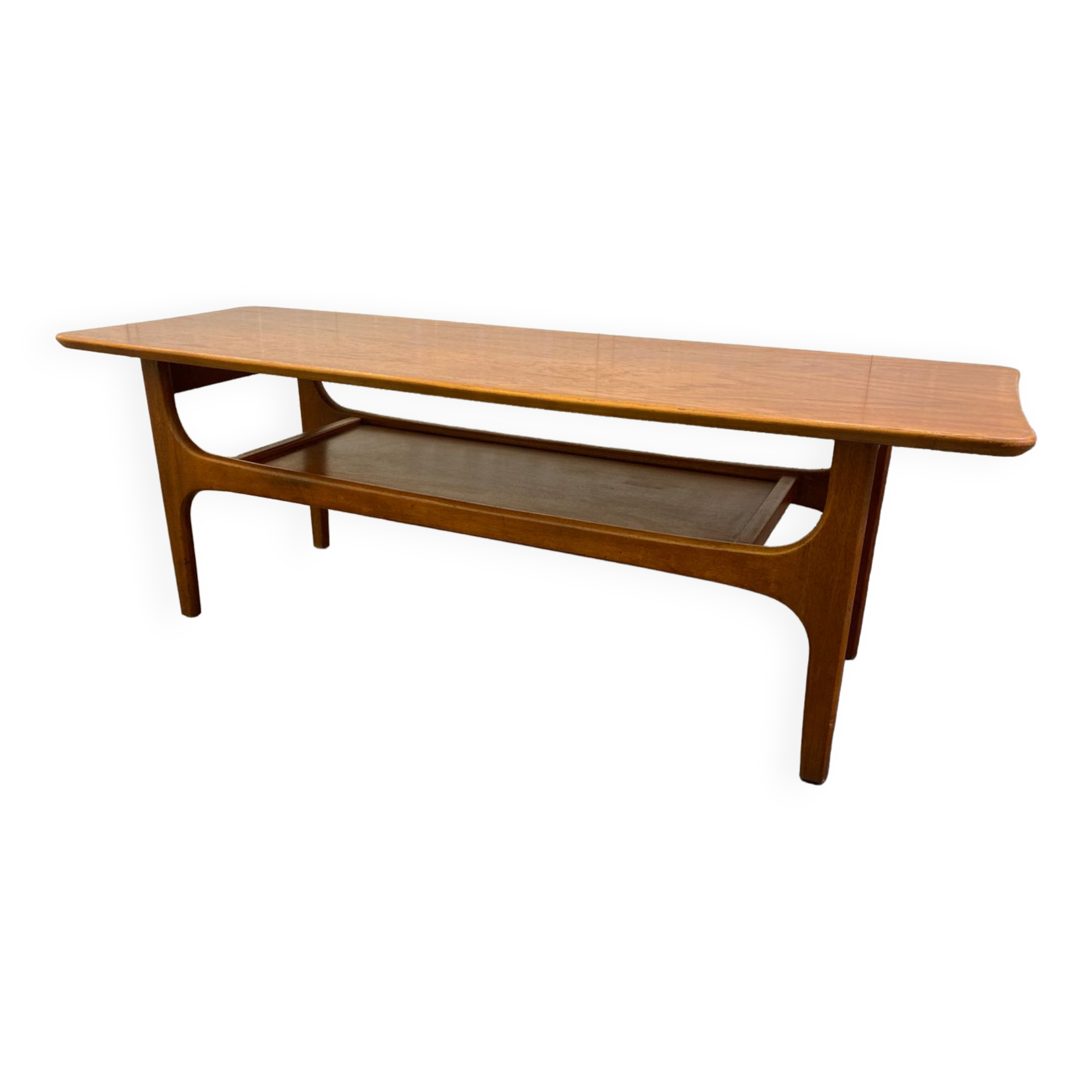 Teak coffee table with under top circa 1960