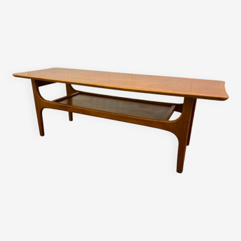 Teak coffee table with under top circa 1960