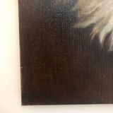 Oil on canvas dog portrait