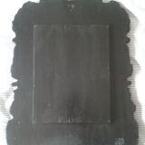 Mirror with embossed metal décor
