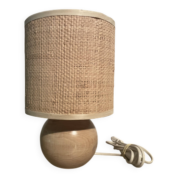 Wooden ball lamp