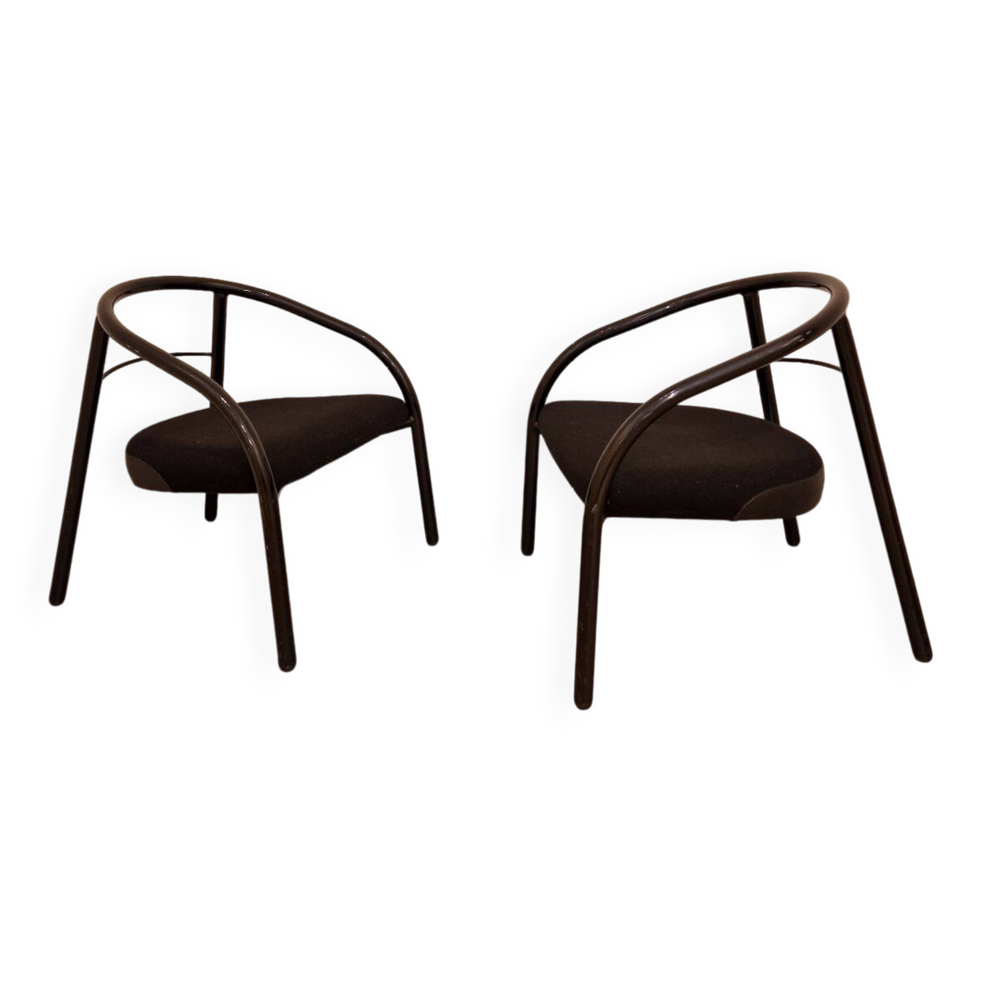 Pair of designer armchairs from the 1980s