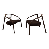 Pair of designer armchairs from the 1980s