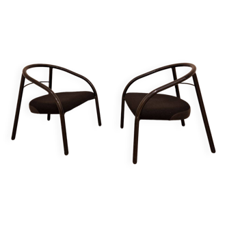 Pair of 1980s designer armchairs