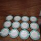 Lot de 6 Assiettes creuses KIFO L'Amandinoise décor feuilles vertes