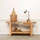 Old small workbench with drawer, beautiful original patina, 1920.