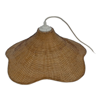 Lustre en rotin, vintage