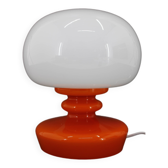 Lampe de table en verre opalin Stepan Tabery des années 1970, Tchécoslovaquie
