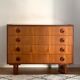 Commode scandinave en teck 1960s
