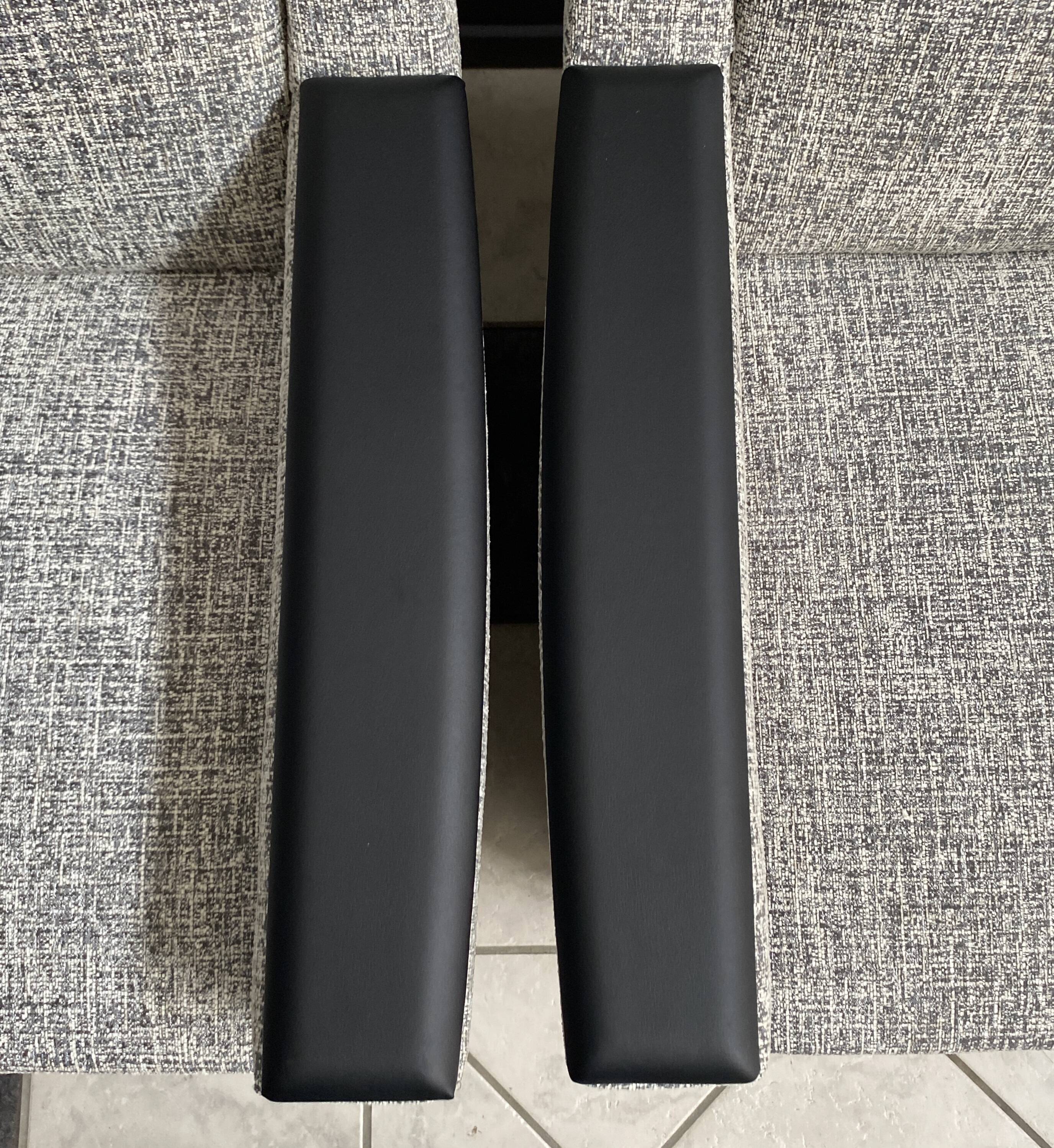 set of 2 grey relax chairs on castors 1970s