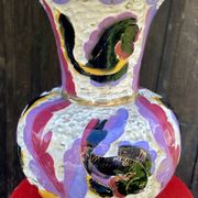 Monaco ceramic vase - Monte Carlo 1950s, fish decor - XXL dimensions