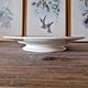 Vintage Salins iron earth compote dish with Louis XVI garlands