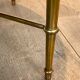 Round coffee table in brass with a marble top from the Ramsay house.