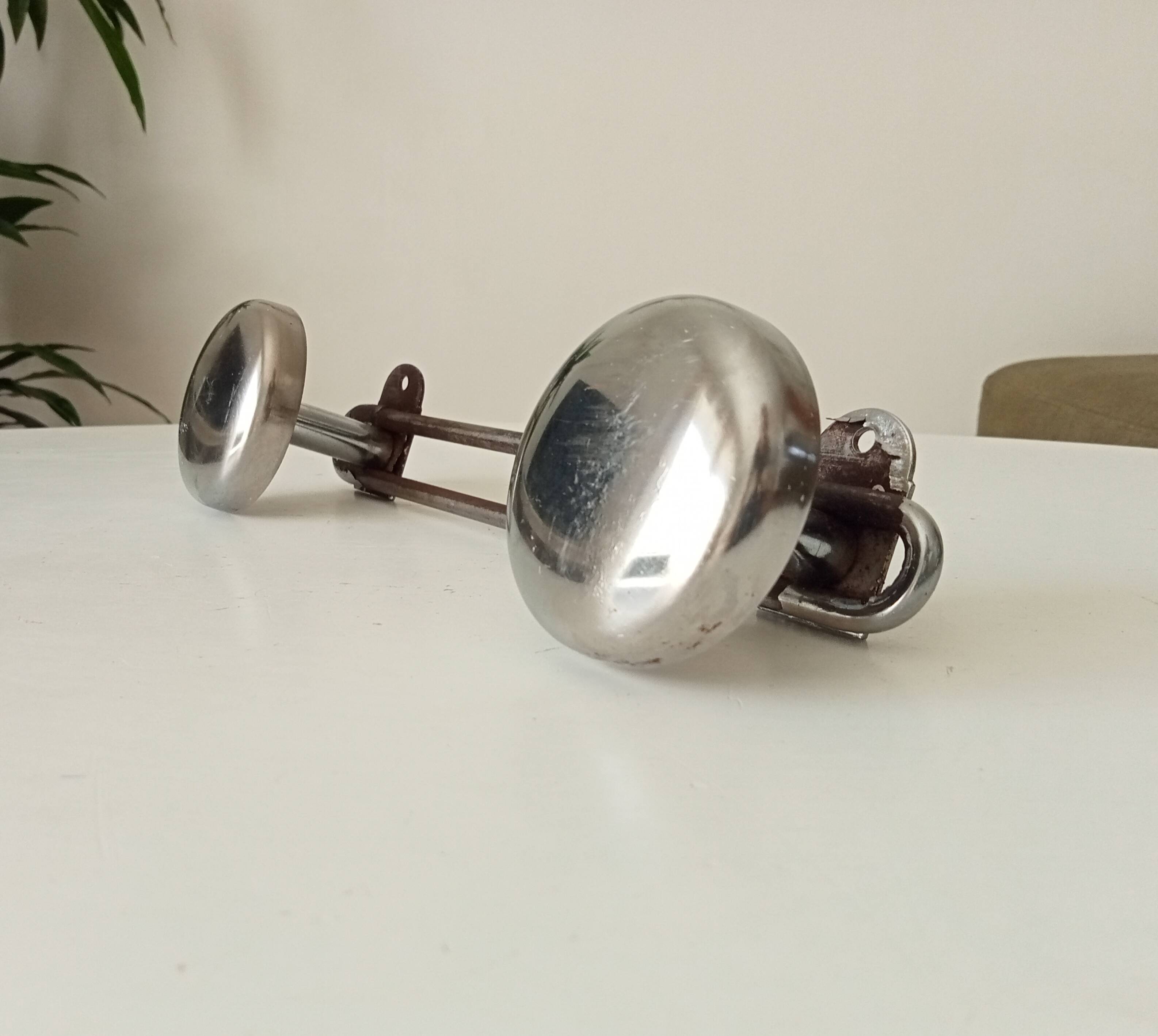 Vintage chrome wall coat rack from the 60s/70s