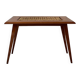 Teak wood coffee table with braided rope, Audoux-Minet 1950