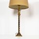 Vintage pair of Brass Column Table Lamps by Kullmann
