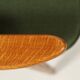Fauteuil vintage moderne chêne clair vert royal 1962 design par Chierowski