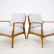 1960s Paire de fauteuils en hêtre par Drevotvar, Tchécoslovaquie