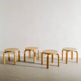 Vintage Finnish Children Stools by Alvar Aalto Produced by Artek, 1980s
