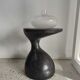 Sofa end in solid wood monoxyl organic shape black color
