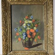 Nature morte aux fleurs sauvages, signée, milieu XX siècle