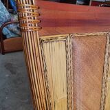 Old set sofa and rattan chair and caning