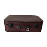 Bordeaux and black suitcase from the 80s