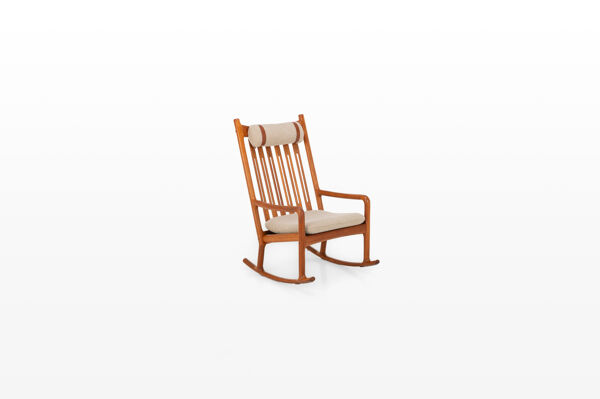 Fauteuil à bascule conçu par Hans Olsen pour Juul Kristensen, Danemark, années 1960