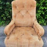 Large faauteuil crapaud  capitonnés