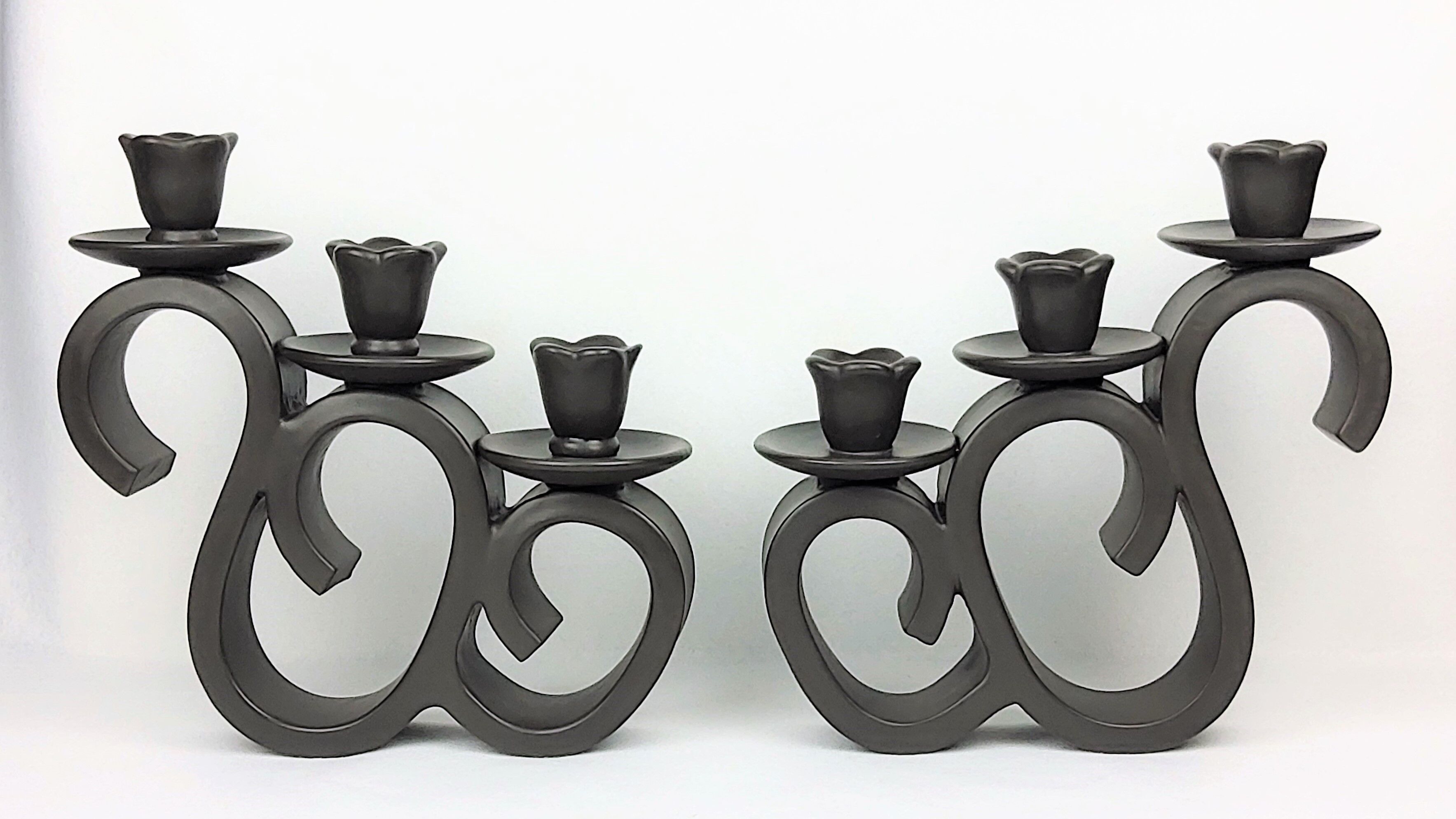 Large candlesticks Giraud Vallauris France 1950