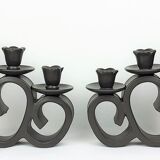 Large candlesticks Giraud Vallauris France 1950