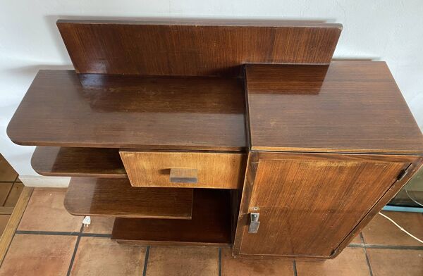 Petit meuble art deco acajou