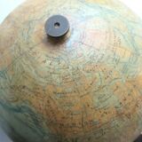 World map, Napoleon III Globe edited by FOREST, cast-iron tripod foot