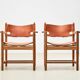 Borge Mogensen Pair of Model 3238 Spanish Dining Chairs for Fredericia 1964