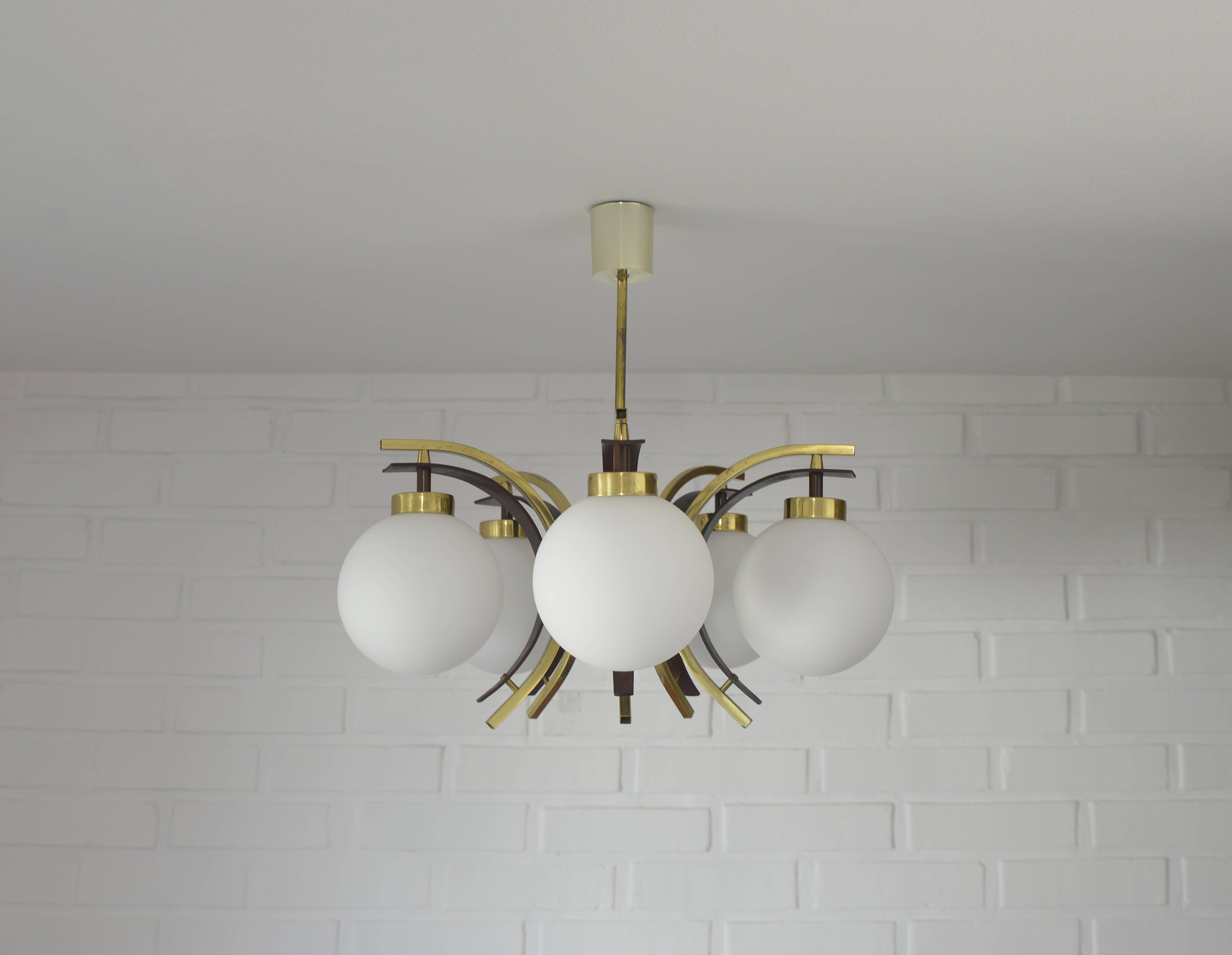 Lustre style années 50 / Suspension Sputnik vintage / Lampe suspendue