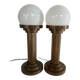 Lampes colonnes bronze Art Déco