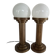 Lampes colonnes bronze Art Déco
